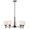 Nuvo Warren - 28 Inch 5 Light Chandelier - Gun Metal with Satin White Glass 60/8038 - alternate 7
